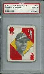 Enos Slaughter Baseball Cards 1951 Topps Blue Back Prices