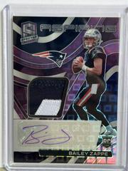 Bailey Zappe [Purple] Football Cards 2022 Panini Spectra Aspiring Patch Autographs Prices