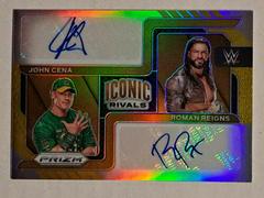 John Cena, Roman Reigns [Gold Prizm] #IR-JR Wrestling Cards 2022 Panini Prizm WWE Iconic Rivals Dual Autographs Prices
