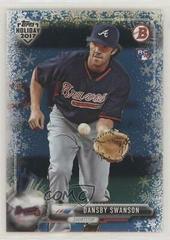 Dansby Swanson [Blue Winter Wonderland] Baseball Cards 2017 Topps Holiday Bowman Prices