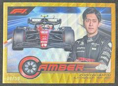 Zhou Guanyu [Gold Wave Refractor] #CAM-ZG Racing Cards 2023 Topps Chrome Formula 1 Camber Prices