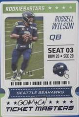 Russell Wilson [True Blue] #5 Football Cards 2020 Panini Rookies & Stars Ticket Masters Prices