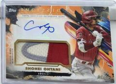 Shohei Ohtani [Orange] #IAP-SO Baseball Cards 2023 Topps Inception Autograph Patch Prices