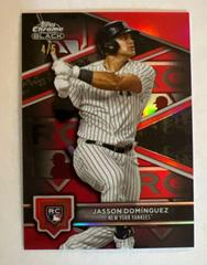 Jasson Dominguez [Red Refractor] #19 Baseball Cards 2024 Topps Chrome Black Prices