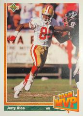 Jerry Rice [Team MVP] Football Cards 1991 Upper Deck Prices
