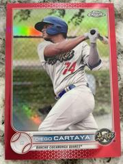 Diego Cartaya [Red Refractor] #PDC-94 Baseball Cards 2022 Topps Pro Debut Chrome Prices