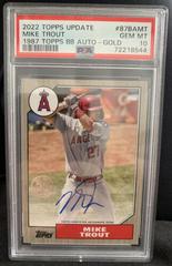 Mike Trout [Red] #87BA-MT Baseball Cards 2022 Topps 1987 Autographs Prices