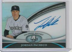 Jordan Pacheco [Green Refractor] Baseball Cards 2011 Bowman Platinum Prospects Autographs Prices