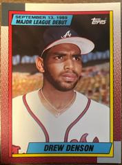 Drew Denson #30 Baseball Cards 1990 Topps Major League Debut Prices