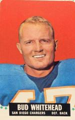 Bud Whitehead #173 Football Cards 1964 Topps Prices