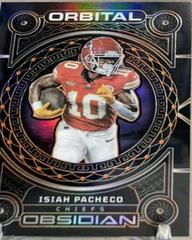 Isiah Pacheco [Orange Electric Etch] #11 Football Cards 2023 Panini Obsidian Orbital Prices