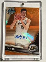 Zach Edey [Orange Shimmer] #BCPA-ZE Basketball Cards 2023 Bowman Chrome University Prospects Autographs Prices