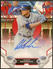 Austin Meadows [Red] #AM Baseball Cards 2019 Topps High Tek Autographs Prices