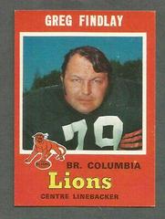 Greg Findlay Football Cards 1971 O Pee Chee CFL Prices