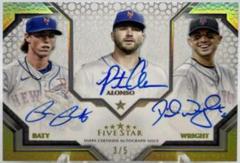 Brett Baty / Pete Alonso / David Wright #FST-BAW Baseball Cards 2023 Topps Five Star Triple Autograph Prices