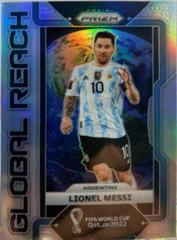 Lionel Messi [Silver] Soccer Cards 2022 Panini Prizm World Cup Global Reach Prices