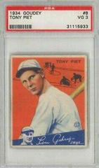Tony Piet #8 Baseball Cards 1934 Goudey Prices
