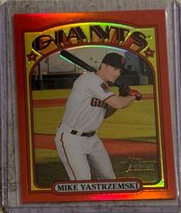 Mike Yastrzemski [Chrome Red Refractor] #135 Baseball Cards 2021 Topps Heritage Prices