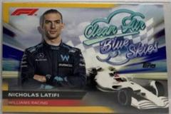 Nicholas Latifi [Gold] #CABS-NL Racing Cards 2022 Topps Formula 1 Clean Air Blue Skies Prices