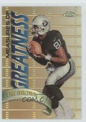 Tim Brown [Refractor] Football Cards 1998 Topps Chrome Measures of Greatness Prices