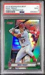 Mike Trout [Green Refractor] #1 Baseball Cards 2019 Bowman's Best Prices