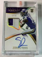 Stefon Diggs [Autograph Patch Gold] #128 Football Cards 2015 Panini Immaculate Prices