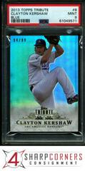 Clayton Kershaw [Blue] Baseball Cards 2013 Topps Tribute Prices