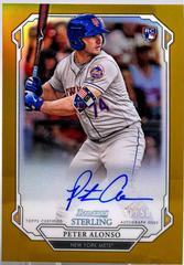 Peter Alonso [Gold Refractor] #PA Baseball Cards 2019 Bowman Sterling Rookie Autographs Prices