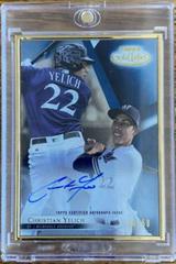 Christian Yelich [Blue] #FA-CY Baseball Cards 2018 Topps Gold Label Framed Autograph Prices