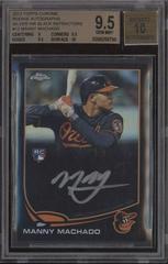 Manny Machado [Silver Ink Black Refractor] #12 Baseball Cards 2013 Topps Chrome Rookie Autograph Prices