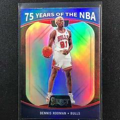 Dennis Rodman #69 Basketball Cards 2021 Panini Select 75 Years of the NBA Prices