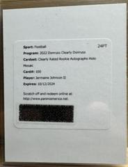 Jermaine Johnson II [Holo Gold] #100 Football Cards 2022 Panini Clearly Donruss Prices