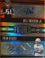 Will Anderson Jr. , Brian Branch [Ruby] #FICS-2 Football Cards 2023 Panini Legacy Futures Ink Combos Autographs Prices