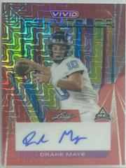 Drake Maye [Mojo Red] #T-DM1 Football Cards 2023 Leaf Vivid Autographs Technicolor Prices