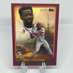 Jordan Walker [Alizarin Crimson] Baseball Cards 2023 Topps X Bob Ross The Joy Of Prices