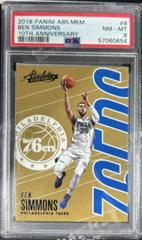 Ben Simmons [10th Anniversary] #8 Basketball Cards 2018 Panini Absolute Memorabilia Prices