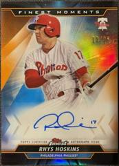 Rhys Hoskins [Orange Refractor] Baseball Cards 2020 Topps Finest Moments Autographs Prices