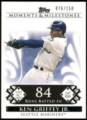 Ken Griffey Jr. [84 Runs Batted in] Baseball Cards 2008 Topps Moments & Milestones Prices