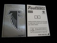 Atlanta Falcons [Logo Foil] #9 Football Cards 1989 Panini Sticker Prices