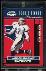 Jabari Holloway [Championship Ticket] #133 Football Cards 2001 Playoff Contenders Prices