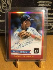 Rafael Devers [Orange] #RRS-RD Baseball Cards 2018 Panini Donruss Optic Rated Rookie Signatures Prices