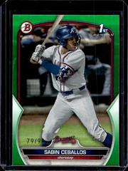 Sabin Ceballos [Green] #BD-110 Baseball Cards 2023 Bowman Draft Prices