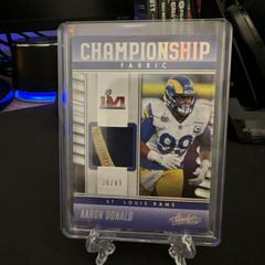 Aaron Donald [Holo Silver] #CF-5 Football Cards 2023 Panini Absolute Championship Fabric Prices
