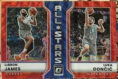 LeBron James, Luka Doncic [Red Wave] Basketball Cards 2022 Panini Donruss Optic All Stars Prices