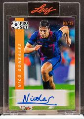 Nico Gonzalez [Orange] Soccer Cards 2022 Pro Set Autographs Prices