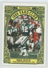 Mike Quick Football Cards 1986 Topps 1000 Yard Club Prices