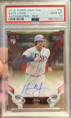 Nate Lowe [Red] #NL Baseball Cards 2019 Topps High Tek Autographs Prices