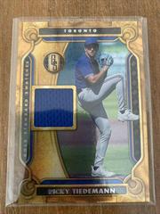 Ricky Tiedemann [Holo Platinum Blue] #GSS-RT Baseball Cards 2023 Panini Chronicles Gold Standard Swatches Prices