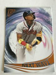 Ronald Acuna Jr. [Orange] Baseball Cards 2021 Topps Gallery Next Wave Prices