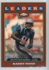 Randy Moss [Copper Refractor] #TC128 Football Cards 2008 Topps Chrome Prices